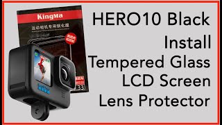 How To Install Attach Paste Stick Kingma Tempered Gl Lcd Screen Lens Protector Gopro 9 10 Black