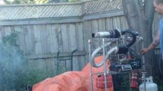 homemade jet engine test 2 with afterburner