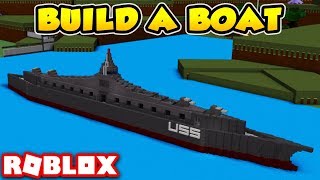 Uss Naval Ship In Build A Boat For Treasure Roblox Youtube - roblox boats wars challenge find the treasure epic ship