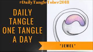 Daily Tangle - Jewel   |How to draw...|  #DailyTangleTober2018
