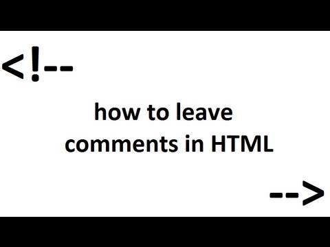 How to add comments in HTML