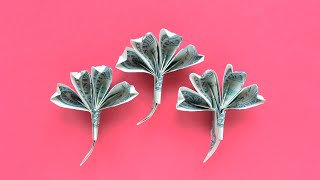 My MONEY LUCKY CLOVER | Four Leaf Dollar Origami | Tutorial DIY by NProkuda