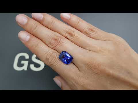 Unheated Royal Blue sapphire in cushion cut 8.02 carats, Sri Lanka Video  № 1