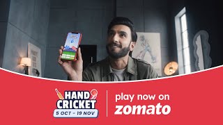 Play Hand Cricket on the Zomato app | Ranveer Singh | Chris Gayle screenshot 1