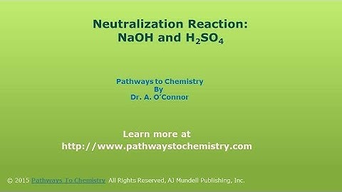 Neutralization Reaction: Determine Molarity of a sulfuric Acid Solution when Neutralized by NaOH