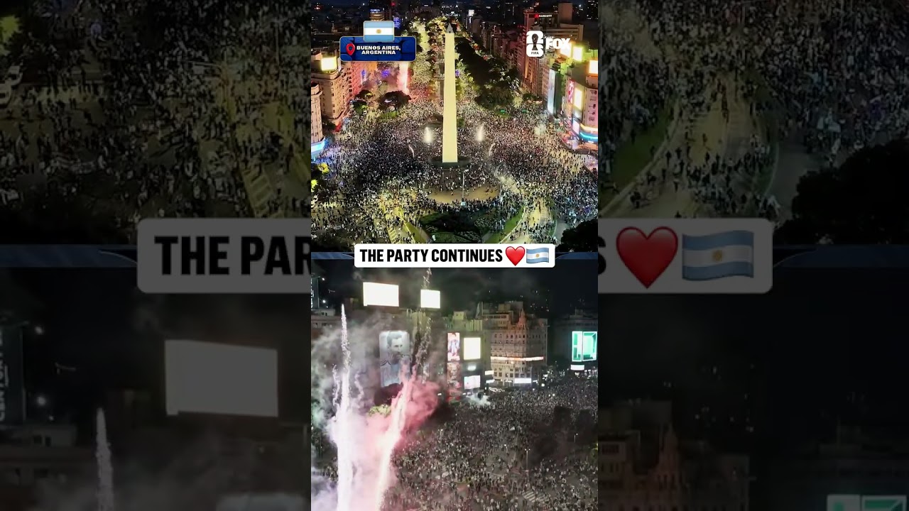 Insane scenes of celebration in Buenos Aires after Argentina's Semifinal win over England