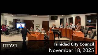 (TCC-RM) Trinidad City Council, regular meeting, November 18, 2025.