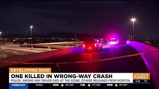 Wrong-way driver dead after crash in Tempe