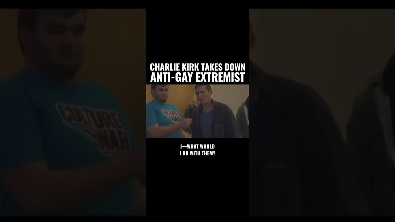 Charlie Kirk takes down anti-gay extremist. 