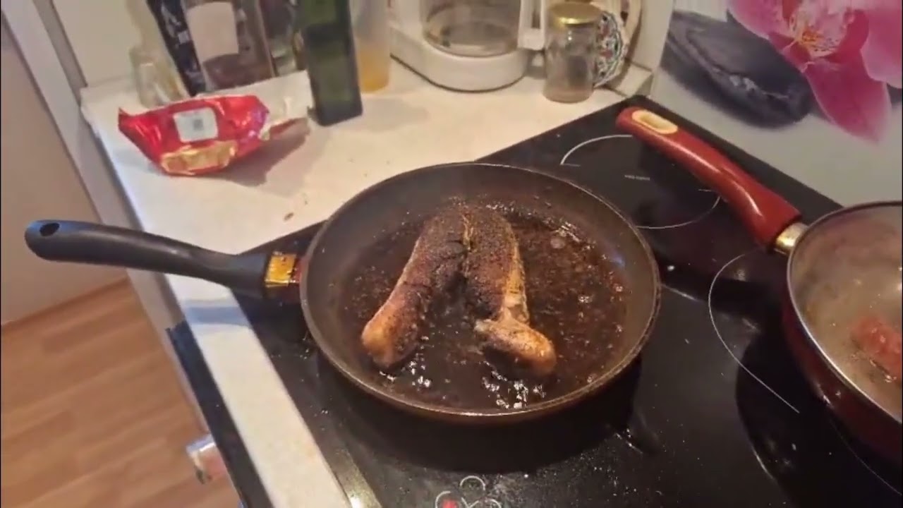 Готовим Стейк из Лосося. Пищевое АСМР