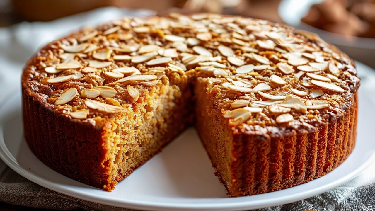 Haferflocken und Joghurt! Gesunder Kuchen ohne Mehl und Zucker!