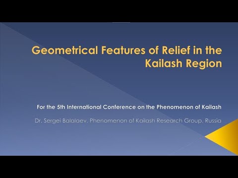 Geometrical Features of Relief in the Kailash Region