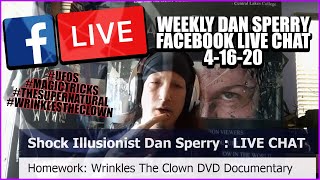 Shock Illusionist Dan Sperry Weekly Facebook Live Chat : 4.16.20
#ufos #aliens #wrinkestheclown #magictricks #dansperry
Join Shock Illusionist Dan Sperry and Abricabastards from around the world LIVE every Tuesday at 3pm PST for his weekly Facebook live chat show where we discuss the strange and unusual! This week we talk aliens, ufos, the supernatural, wrinkles the clown documentary and more!
Learn more: http://dansperry.com
Follow: http://instagram.com/dansperry
Shop: http://dansperrystore.com Shock Illusionist Dan Sperry Weekly Facebook Live Chat : 4.16.20