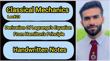 Lec#23 || Derivation Of Lagrange