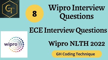 Wipro Interview Questions-8|ECE Interview Questions| Wipro NLTH 2022|ECE|TR|#ghcodingtechnique