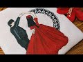 How to Draw A Dancing Couple | Easy Couple Painting | Canvas Art | Step by Step Tutorial | Love Art