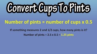 Celebrity How To Convert Change Cups To Pints Explained - Formula To Convert Cups To Pints Profile