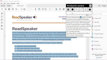 ReadSpeaker SpeakUp in Airplane Mode (No internet connection) Using the Pointer and the Clipboard