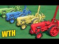 Work with Colors - GRASS WORK with Porsche TRACTORS W/ Crazy Mercedes - Farming Simulator 22