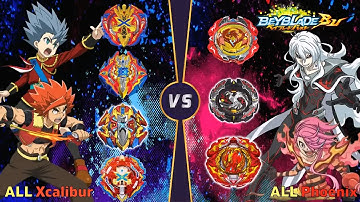 【ALL Xcalibur VS ALL Phoenix】 Relay battle Beyblade Burst BU ベイブレードバーストBU 베이블레이드 버스트 BU