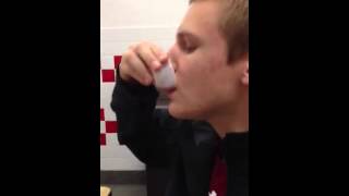 Mitchy drinks vinegar and eats jalopinos at same time