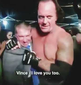 Undertaker and vince backstage!!