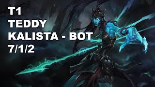 T1 Teddy Bot Kalista vs Ezreal - KR Challenger Patch 10.8