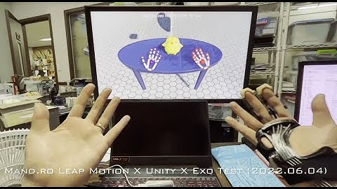 Mand.ro Leap Motion x Unity 3D x Exoskeleton Test (2022.06.04)