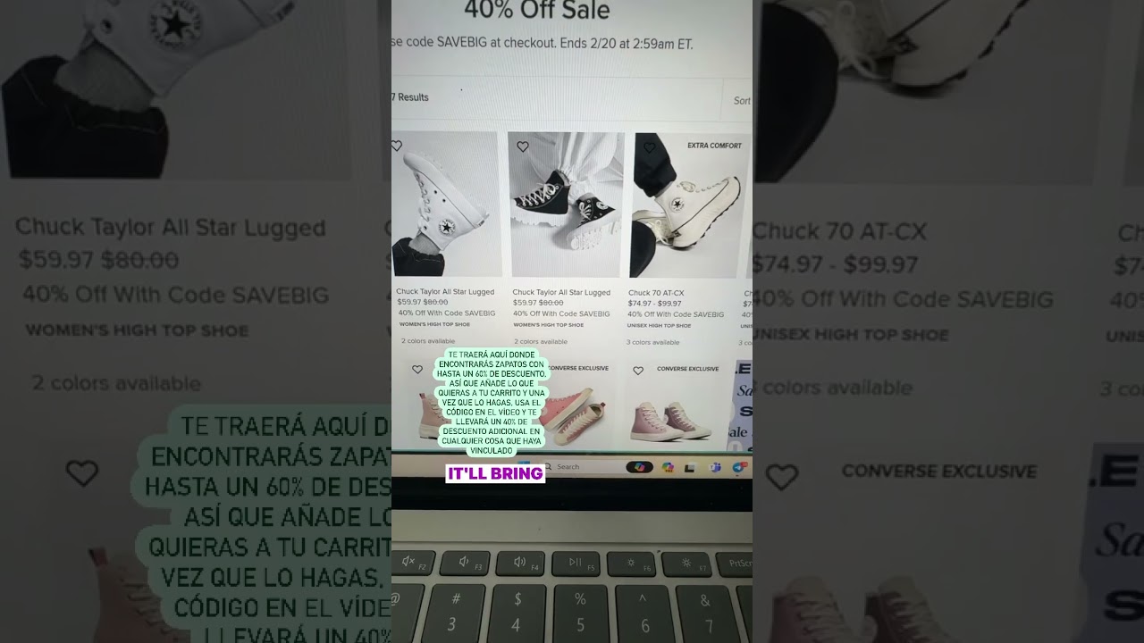 Converseee shows a slow as $18! 