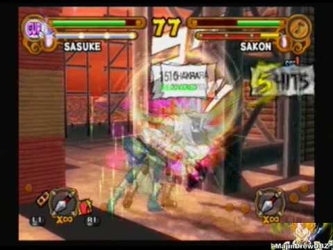 Naruto Ultimate Ninja 3 -  sasuke v.s sakon