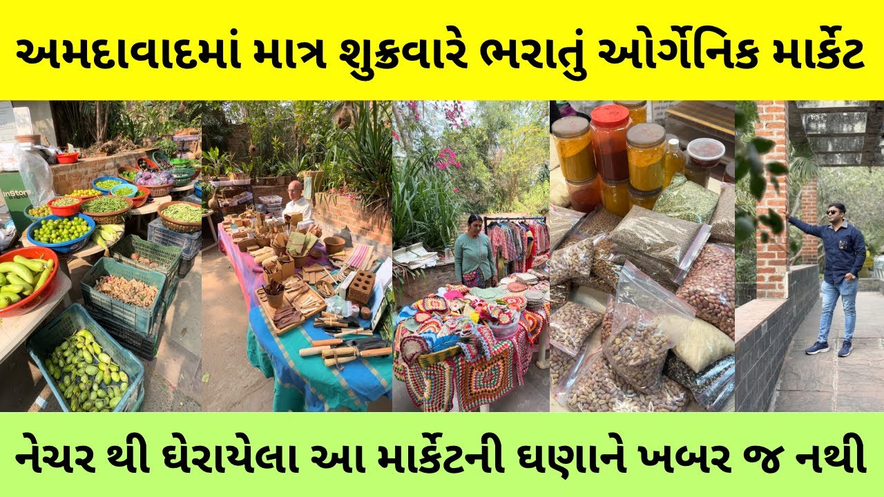 અમદાવાદમાં શુક્રવારે ભરાતું ઓર્ગનીક માર્કેટ | ahmedabad organic vegetable market | organic market 