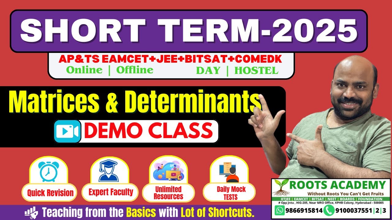 Matrices & Determinants Problem's with Short cuts. 