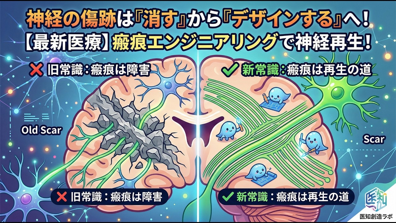 【最新医療】神経の傷跡は「消す」から「デザインする」時代へ！線維芽細胞が切り拓く脳神経・再生医療の未来
