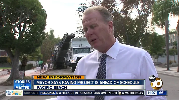 Mayor says paving project ahead of schedule