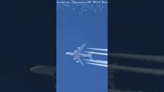 Plane flying high in the sky closeup. Sony HDR cam. #aviation