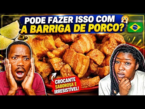 My wife was blown away by the PORK CRACKLINGS! WE NEVER IMAGINED THIS 🇧🇷😳 #brazil #porkcracklings