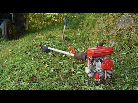 カワサキKT15/18 搭載のレトロな刈払機で草刈り！ - YouTube