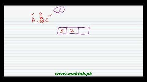 FSc Math Book1, CH 7, LEC 3; Fundamental Priciple of Counting