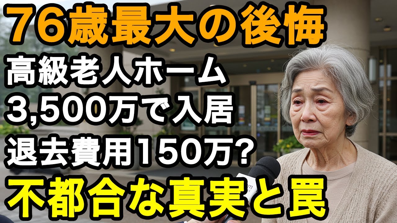 76歳女性の後悔。年金12万、老後に一度だけ許した贅沢が高級老人ホーム入居。隠された恐ろしい罠で全てが絶望に変わりました...【60代以上の方へ/老後の幸せ/シニア】