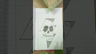 skull face drawing