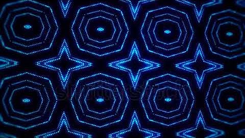 DAVE FX - Blue Led Particles Kaleidoscope VJ Loop Motion Background