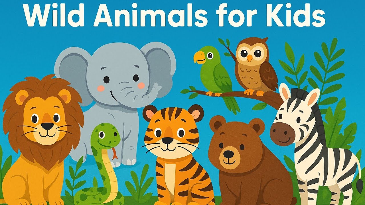 ИЗУЧАЙТЕ ДИКИХ ЖИВОТНЫХ 🦁🐯🐻 (Обучающее видео для детей) 
