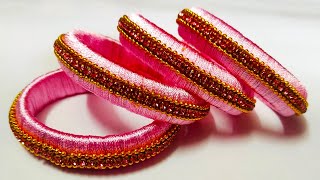 How to make silk thread bangles at home | silk thread bangles 2020 | silk thread | sweety trendzzz