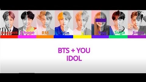 (Karaoke Ver.) Bts + You (방탄소년단) - IDOL (8th member ver.) Color coded Lyrics