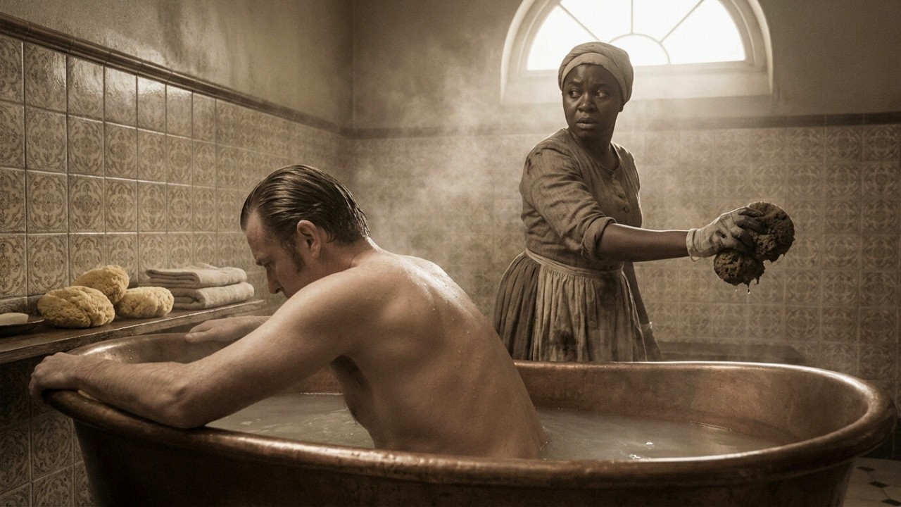 L'Esclave BAIGNEUSE a frotté le dos avec une ÉPONGE DE MORGUE : La Peau du Maître tombe en LAMBEAUX