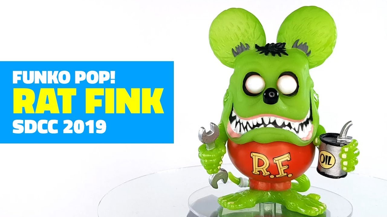 Rat Fink Glow In The Dark Pop SDCC 2019 Exclusive Vinyl Figure 