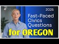 100 Civics Questions 2025 Oregon — Fast-Paced Edition