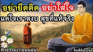 อย่ายึดติด ให้อภัย รักษาใจให้ดี สุขที่แท้จริง🙏ฟังธรรมะก่อนนอน(876)3🙏