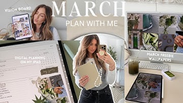 March 2025 Plan with me on my iPad | Vision Board, Goodnotes, Goal Setting