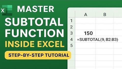 Master SUBTOTAL Function in Excel | Step-by-Step Tutorial with Examples #luminexskillforgeinstitute